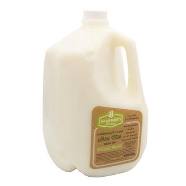 slide 1 of 1, Dan And Debbie's Creamery Skim Milk, 1 gal