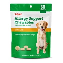 Meijer Dog Allergy Support Chewables, Chicken Flavor, 60 Chewables