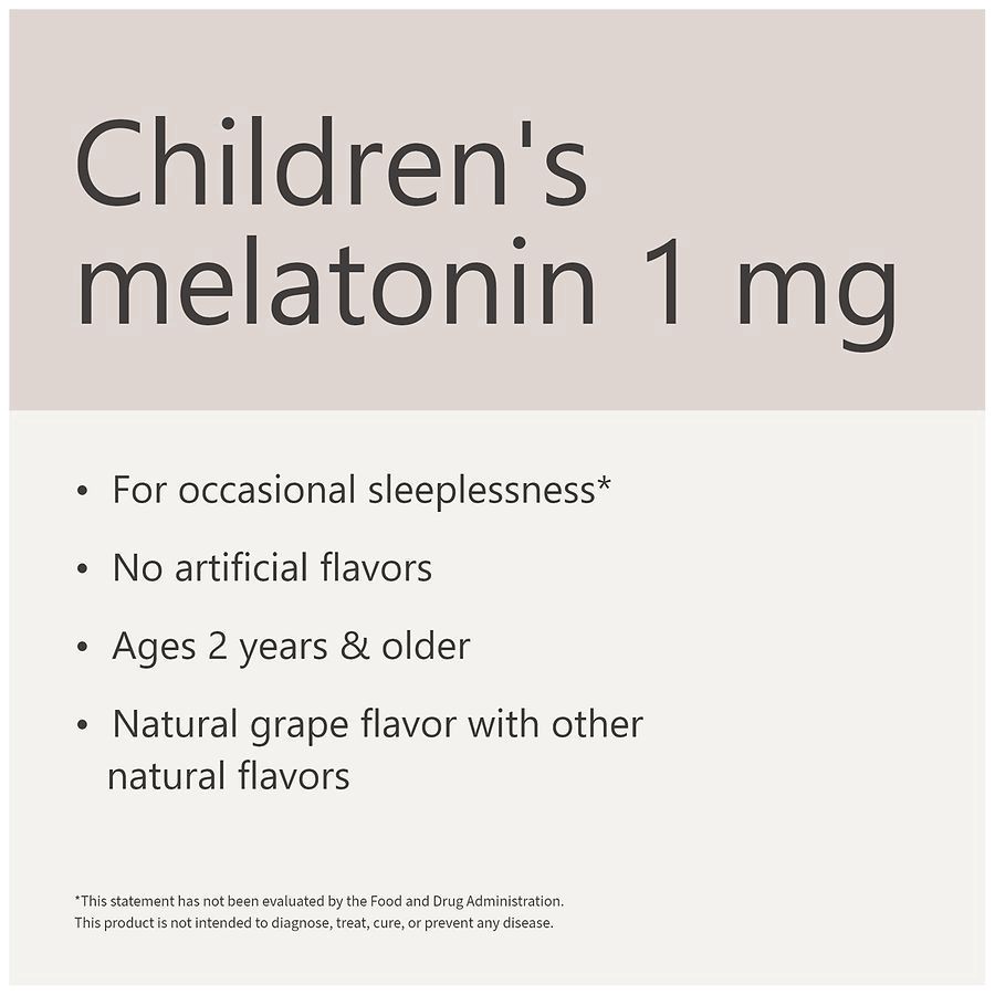slide 4 of 5, Walgreens Children's Melatonin Chewable Tablets, 90 ct