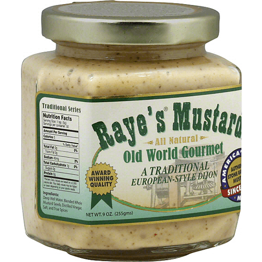 slide 2 of 2, Raye's Mustard - All Natural Old World Gourmet European Style Dijon, 9 oz