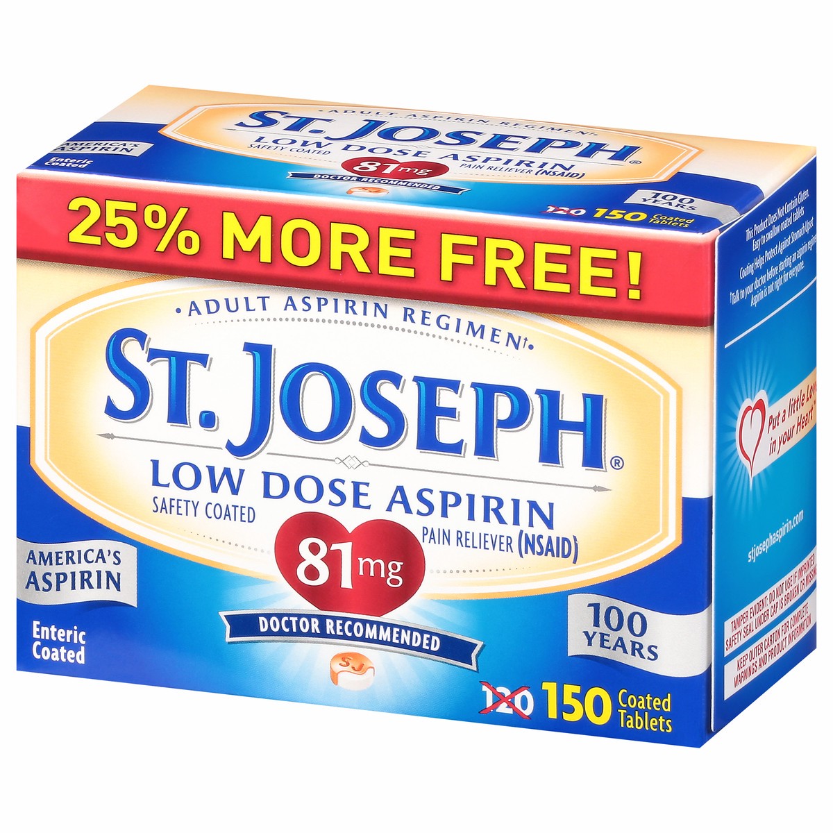 slide 4 of 9, St. Joseph Aspirin, 150 ct