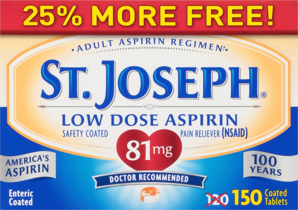 slide 6 of 9, St. Joseph Aspirin, 150 ct