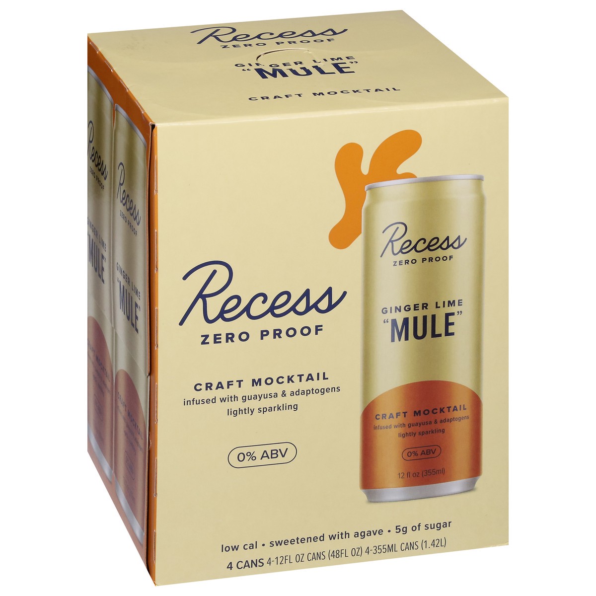 slide 6 of 13, Recess Ginger Lime Mule Craft Mocktail 4 - 12 fl oz Cans, 4 ct