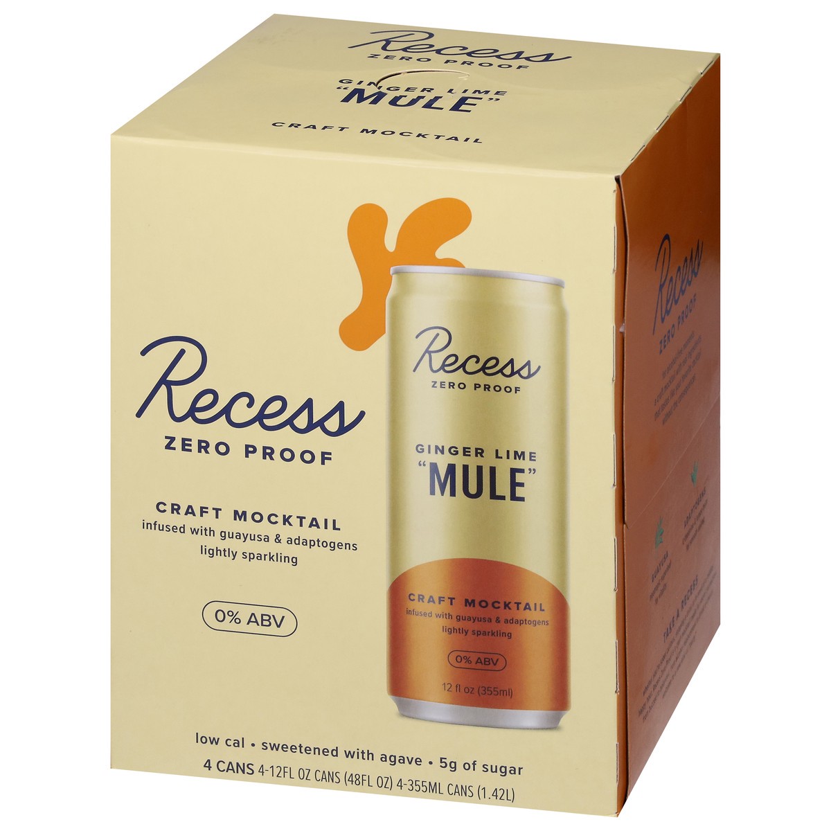slide 8 of 13, Recess Ginger Lime Mule Craft Mocktail 4 - 12 fl oz Cans, 4 ct