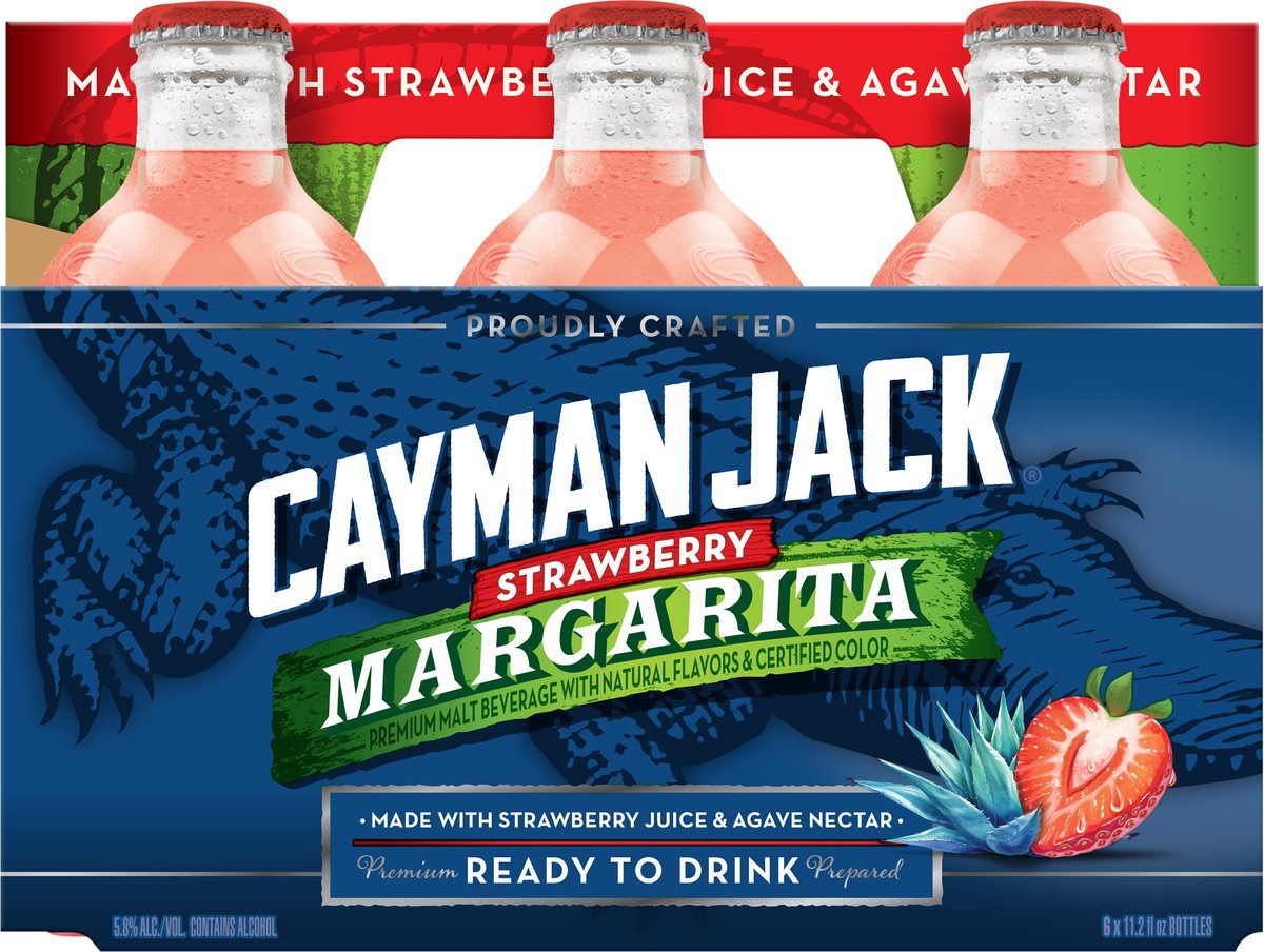 slide 7 of 12, Cayman Jack Strawberry Margarita 6 Pack, 6 ct; 11.2 fl oz