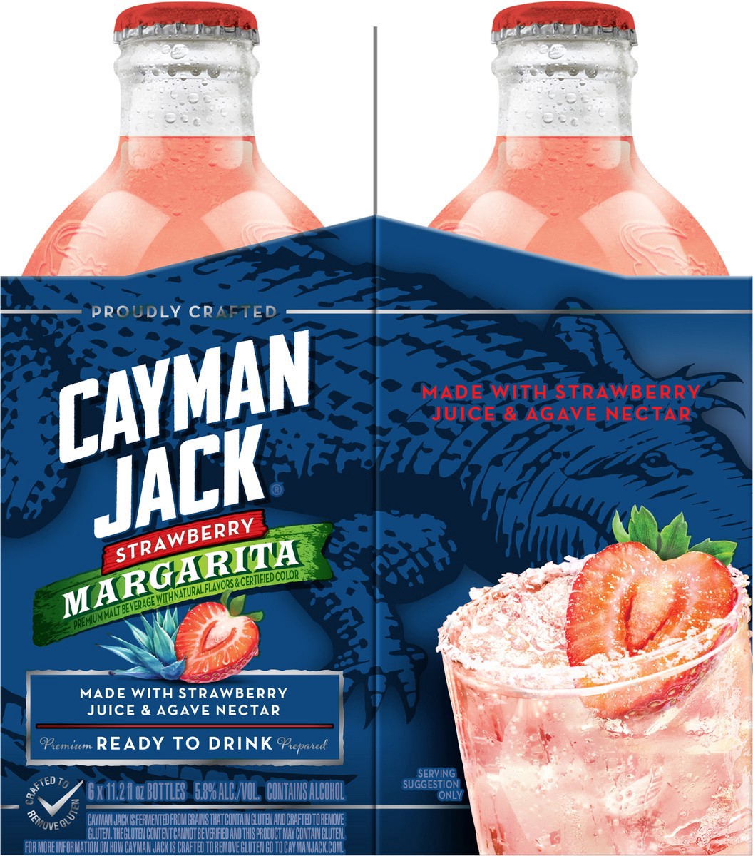slide 6 of 12, Cayman Jack Strawberry Margarita 6 Pack, 6 ct; 11.2 fl oz