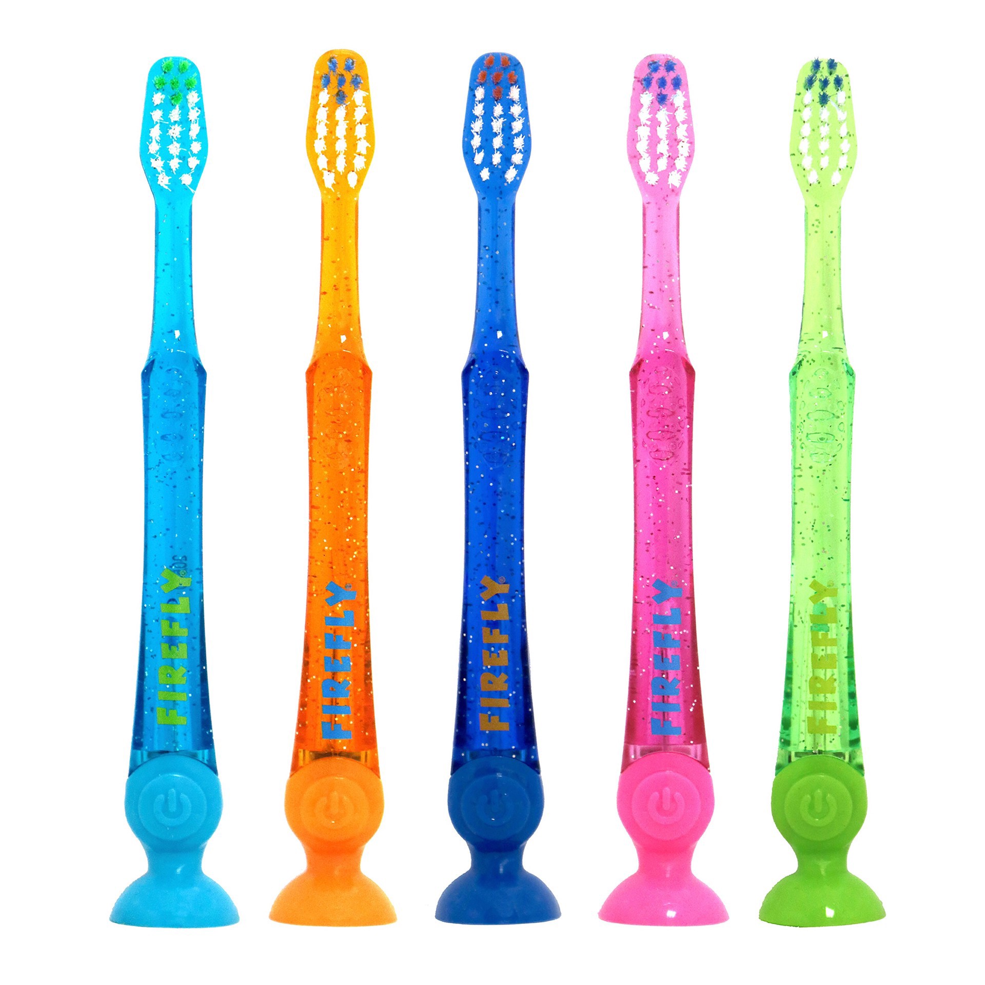 slide 4 of 10, Firefly Lightup Timer Toothbrushes Soft, 2 ct