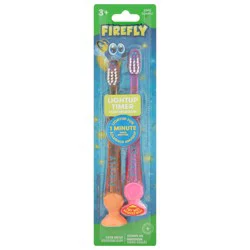 Firefly Soft Lightup Timer Toothbrushes 2 ea