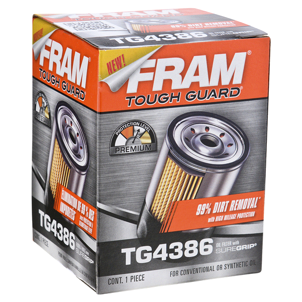 slide 1 of 1, Fram Tough Guard w/High Mileage Oil Filter, 1 ct