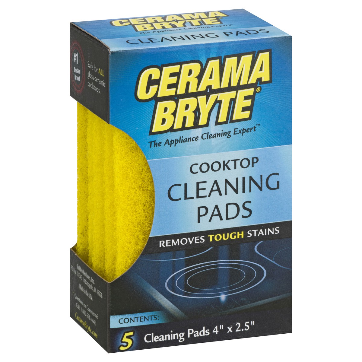 slide 5 of 9, Cerama Bryte Cooktop Cleaning Pads, 5 ct