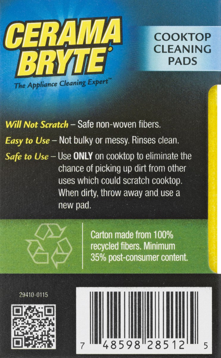 slide 7 of 9, Cerama Bryte Cooktop Cleaning Pads, 5 ct