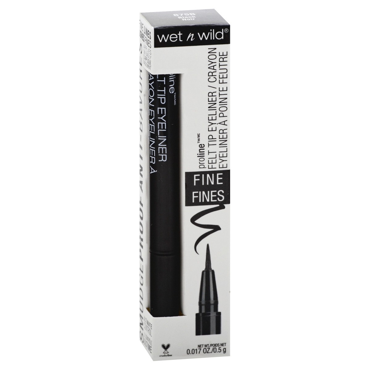 slide 7 of 9, wet n wild Felt Tip, Fine, 875B Black Eyeliner 0.017 oz, 0.02 oz