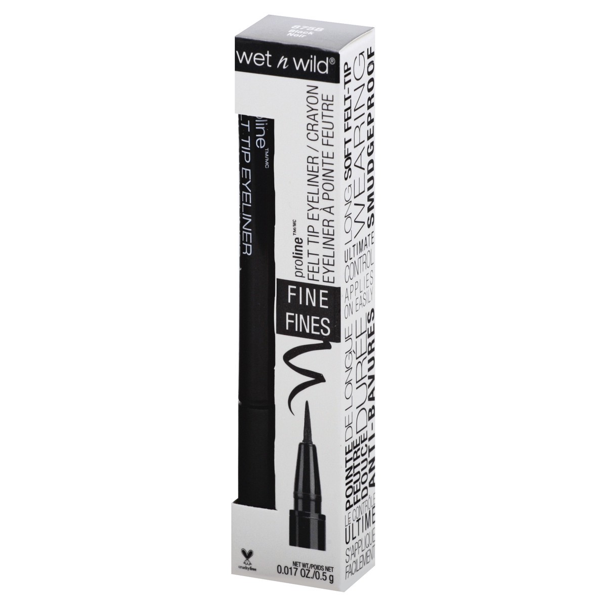 slide 4 of 9, wet n wild Felt Tip, Fine, 875B Black Eyeliner 0.017 oz, 0.02 oz