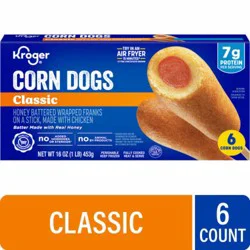 Kroger® Honey Batter Wrapped Franks on a Stick Made with Chicken Corn Dogs, 6 ct / 16 oz