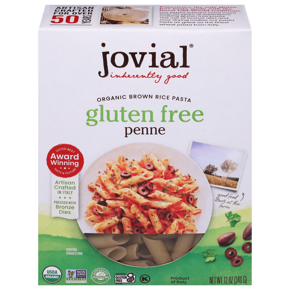 slide 1 of 1, Jovial Gluten Free Penne 12 oz, 12 oz