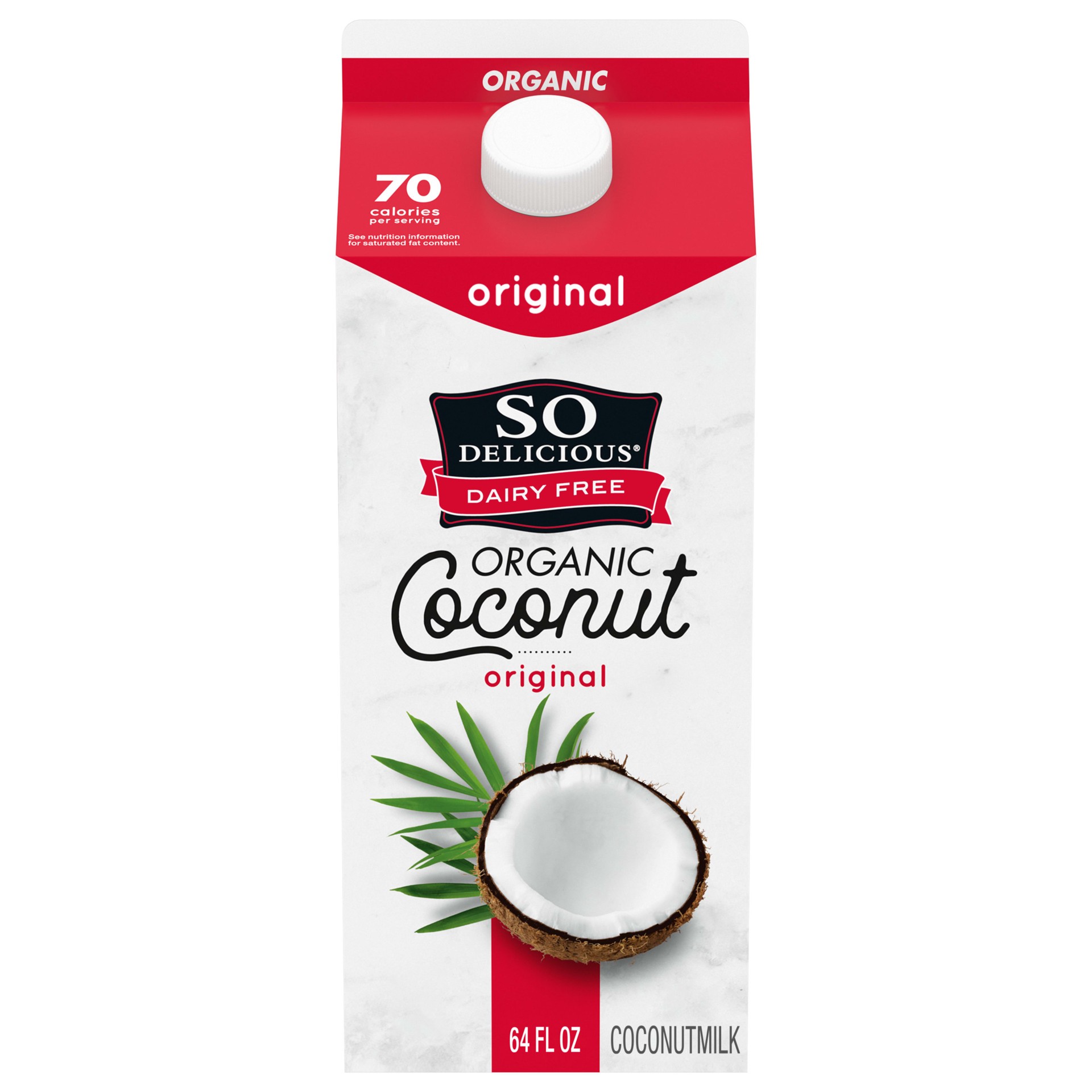 slide 1 of 8, So Delicious Dairy Free Coconut Milk, Original, Vegan, Non-GMO Project Verified, Half Gallon, 64 fl oz