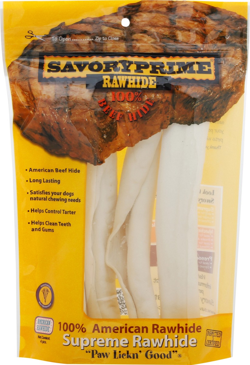 slide 1 of 9, Savory Prime Rawhide 4 ea, 4 ct