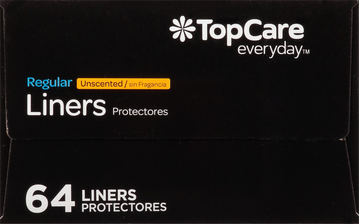 slide 8 of 18, Topcare Everyday Regular Unscented Liners 64 ea, 64 ct