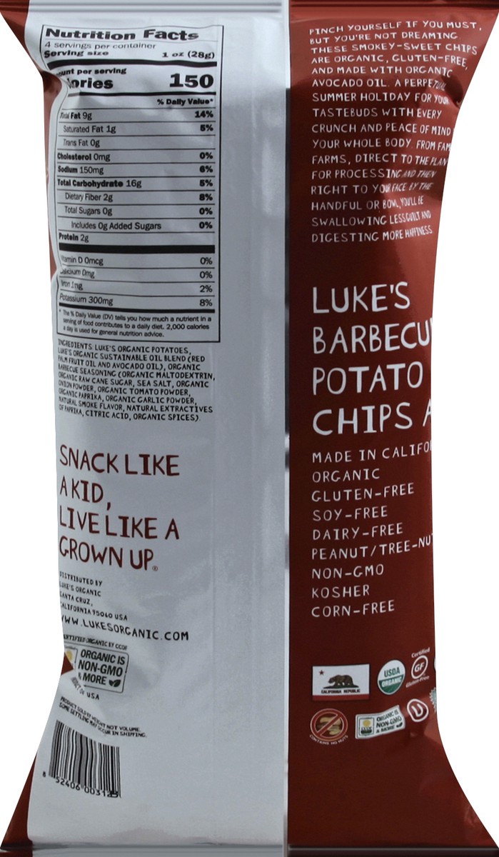 slide 3 of 8, Luke's Potato Chips 4 oz, 4 oz