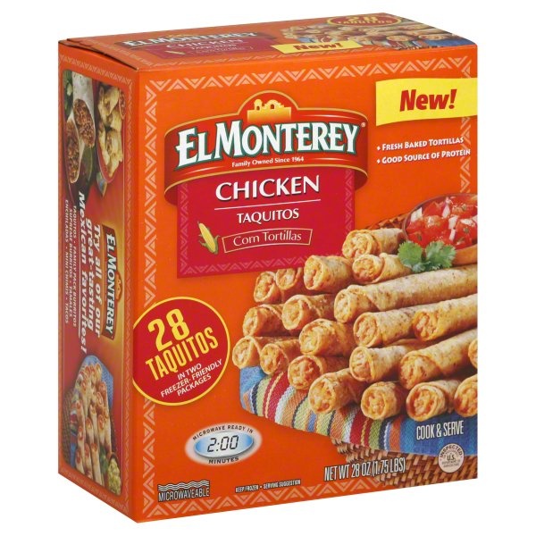 slide 1 of 4, El Monterey Taquitos 28 ea, 28 ct