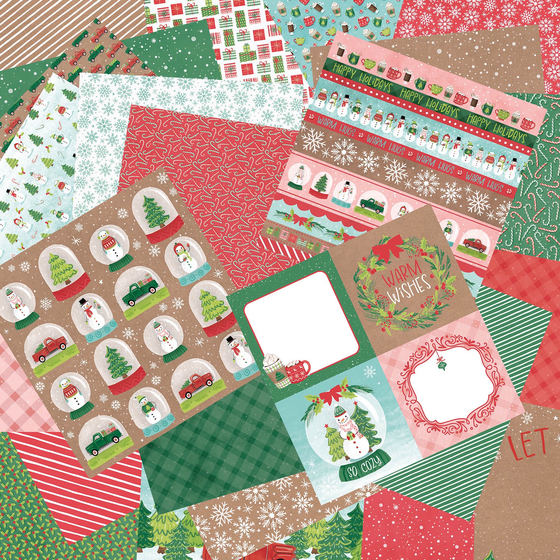 slide 2 of 3, 6" X 6" Christmas Double-Sided Paper Pad, 24 Sheets By Recollections, 6 in x 6 in