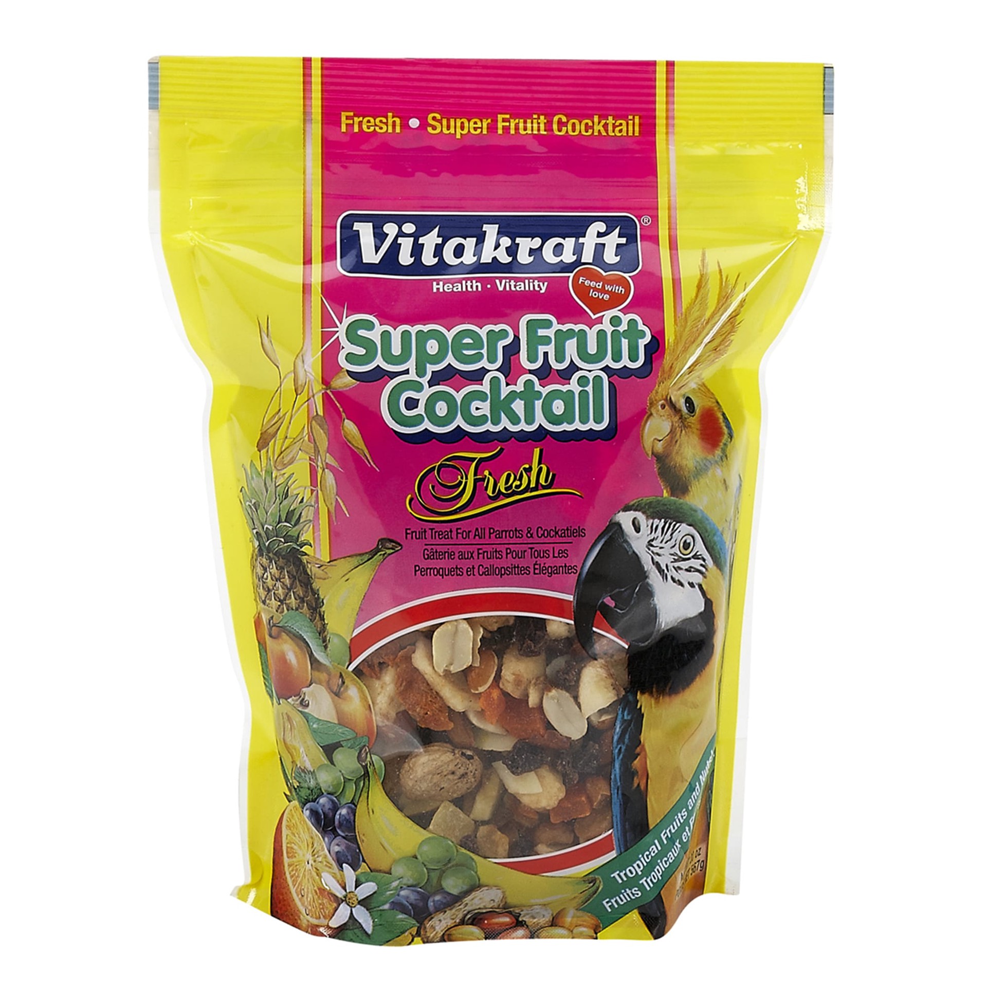 slide 1 of 1, Vitakraft Super Fruit Cocktail Parrot & Cockatiel Treat, 20 oz