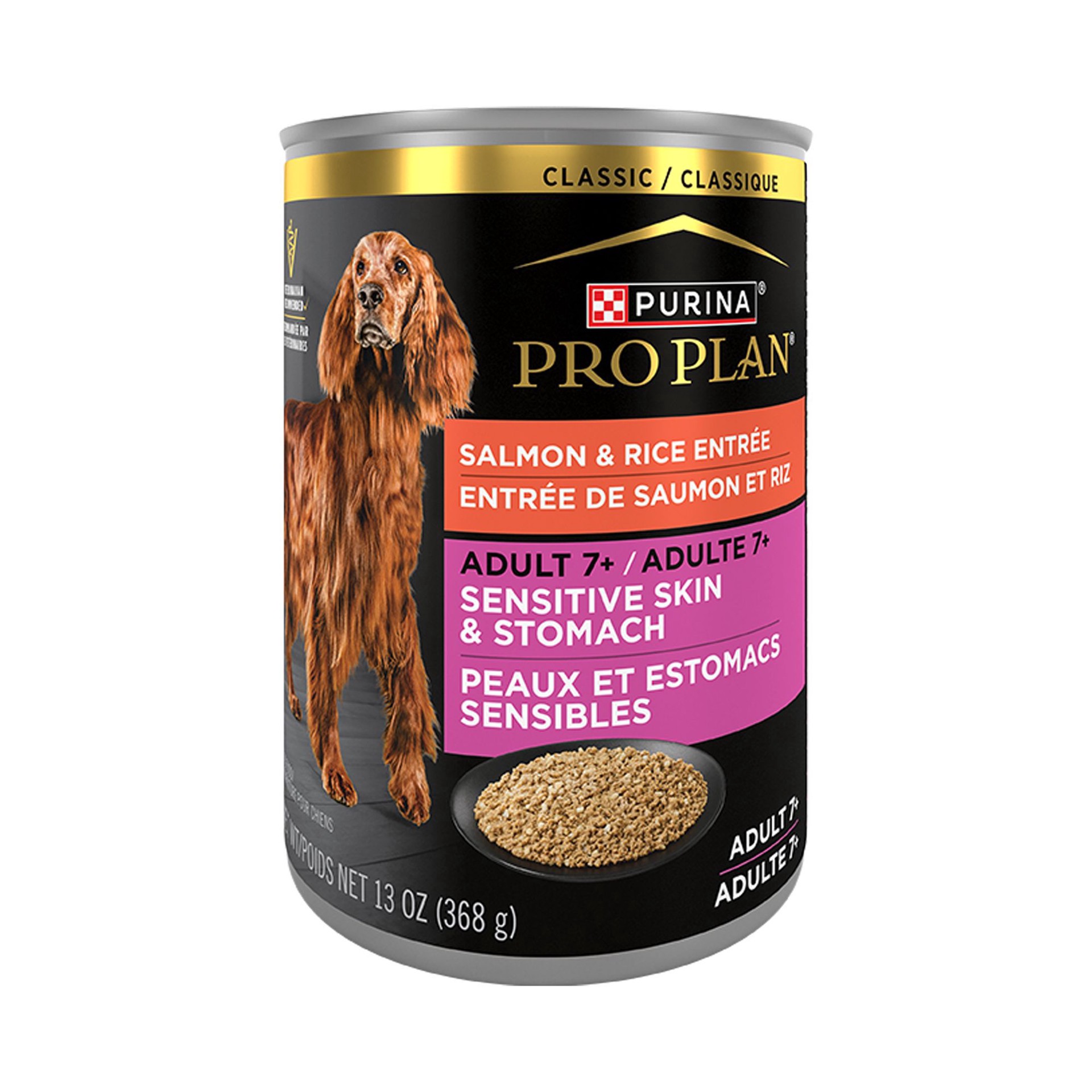 slide 1 of 1, Purina Pro Plan Sensitive Skin & Stomach Adult Wet Dog Food - Classic, Salmon & Rice, 13 Oz, 1 ct