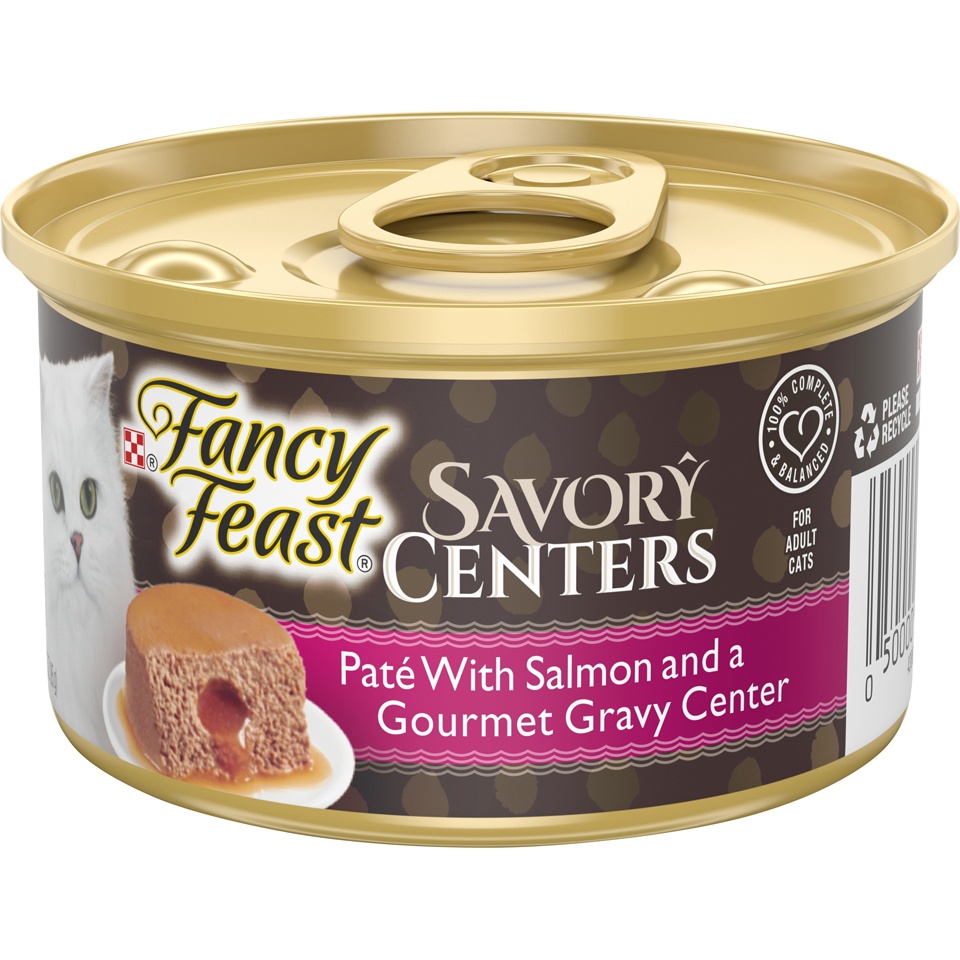 Fancy Feast Savory Centers Wet Cat Food Pâté with Salmon & Gourmet