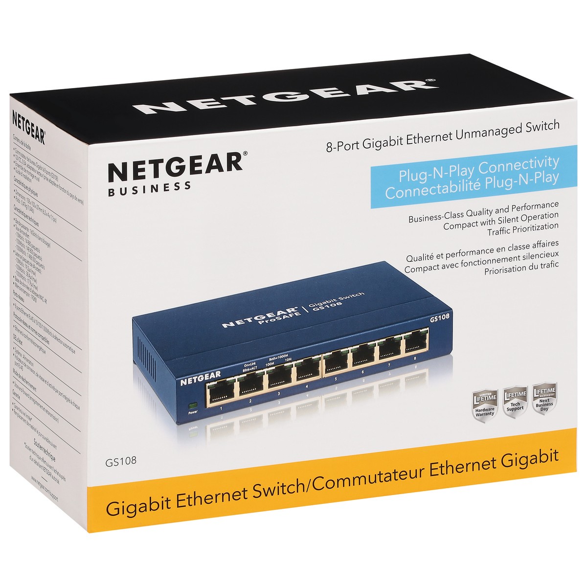 slide 2 of 9, Netgear Prosafe 8-Port Gigabit Desktop Switch, 1 ct