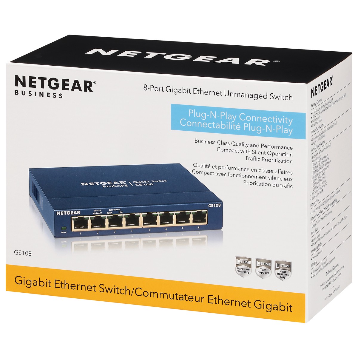 slide 3 of 9, Netgear Prosafe 8-Port Gigabit Desktop Switch, 1 ct