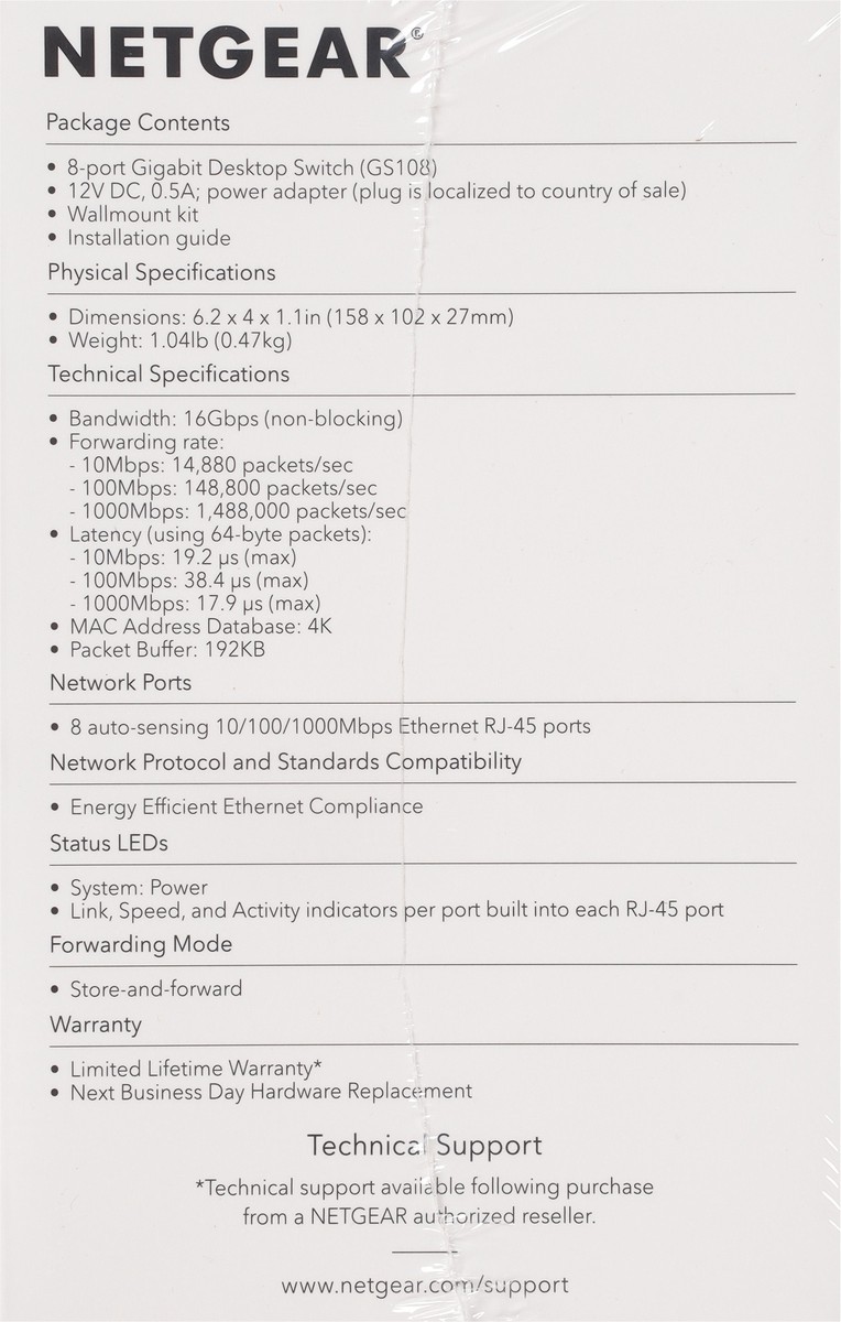 slide 8 of 9, Netgear Prosafe 8-Port Gigabit Desktop Switch, 1 ct