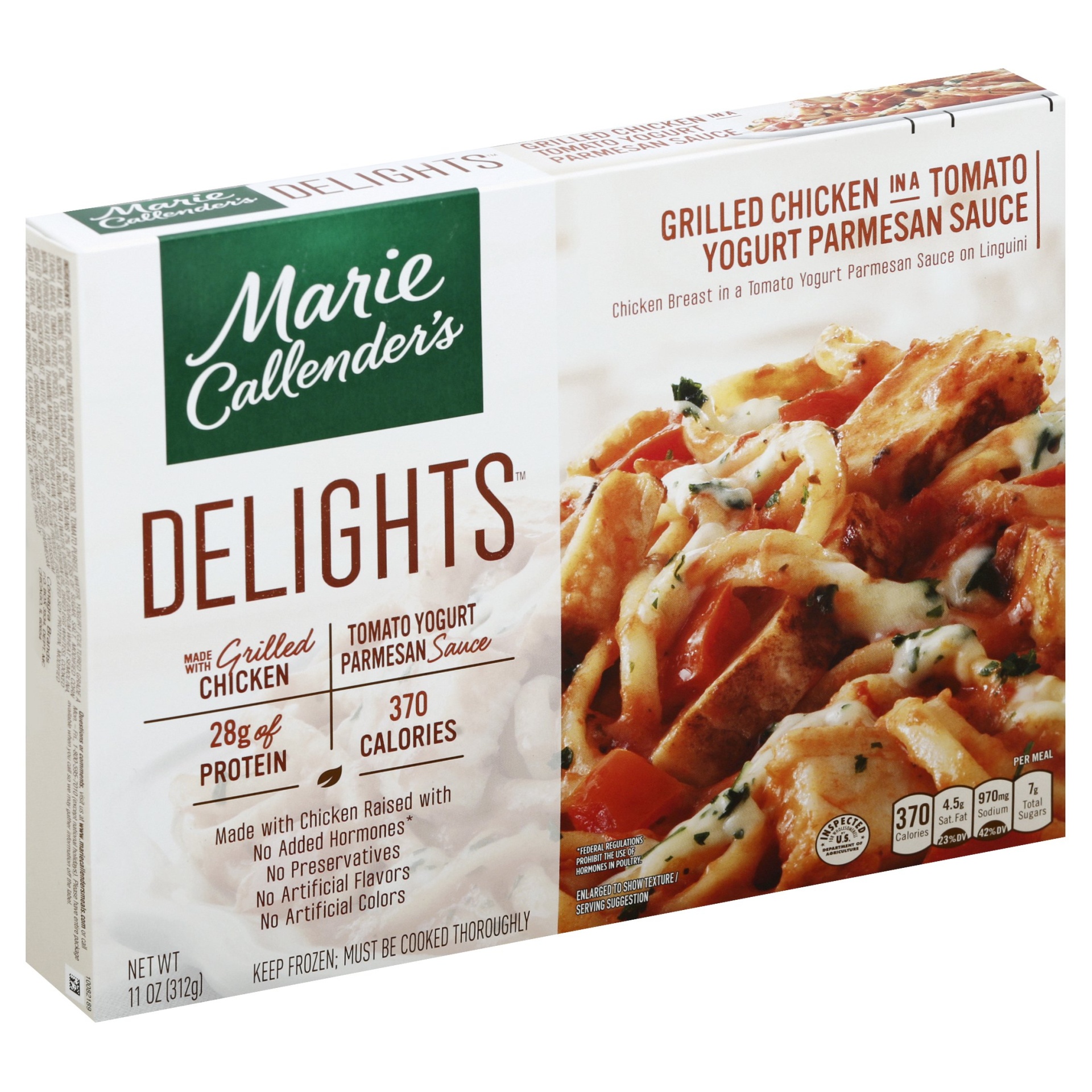 slide 1 of 1, Marie Callender's Delights Grilled Chicken in Tomato Yogurt Parmesan Sauce Prepared Meals, 11 oz