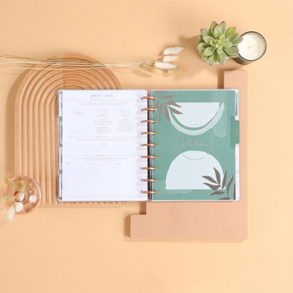 slide 5 of 8, 2024 Happy Planner Monthly/Weekly Classic Happy Planner, 7"" X 9-1/4"", Stress Management/Calm Life, January To December, Ppcd12-377, 1 ct