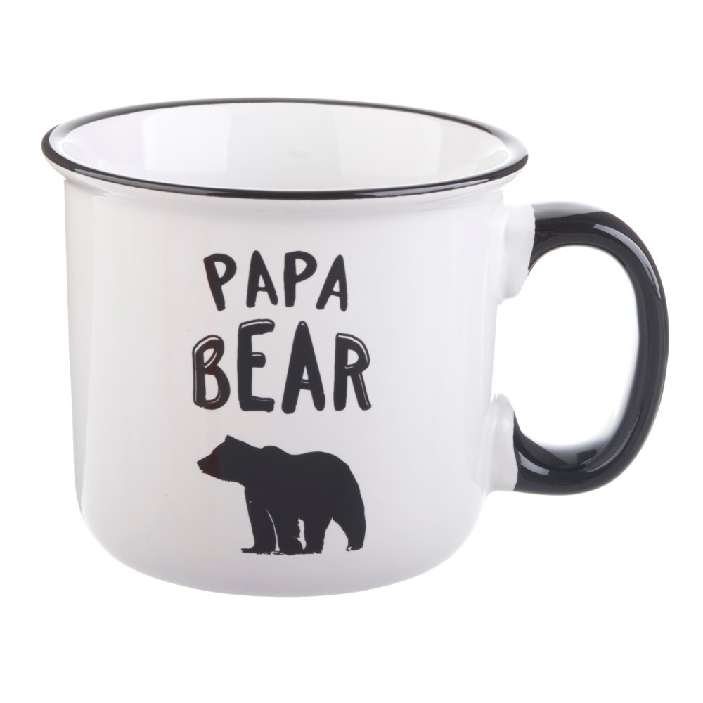 slide 1 of 1, Pacific Market International Papa Bear Camper Mug, 13 oz