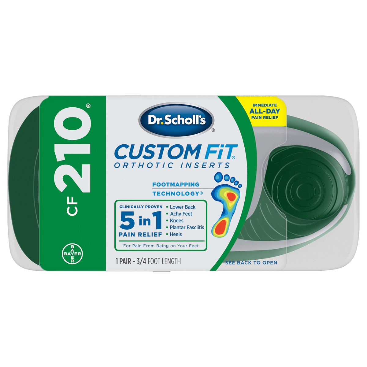 slide 1 of 3, Dr. Scholl's Custom Fit Orthotic Inserts CF 210, 1 pair