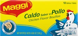 Maggi Chicken Flavor Bouillon 12 Tablets 4.86 OZ (138 g) English-Spanish