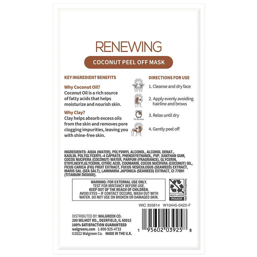 slide 2 of 2, Walgreens Renewing Peel Off Mask, 1 ct