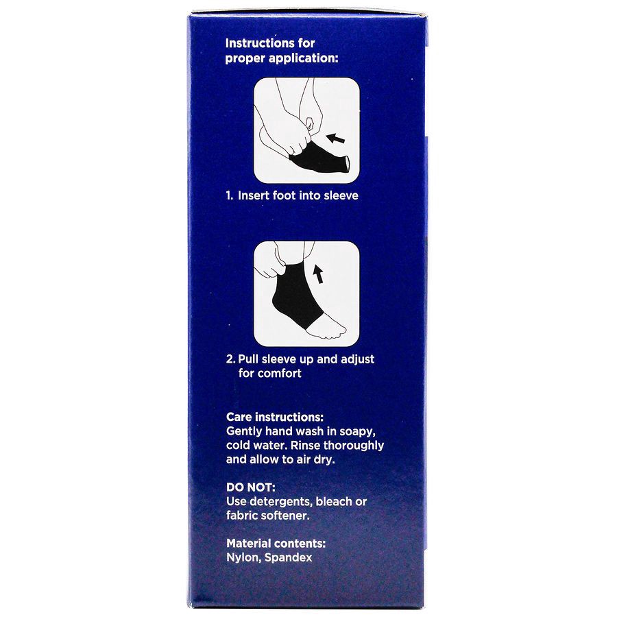 slide 3 of 4, Walgreens Compression Ankle Sleeve Black, SM/MED