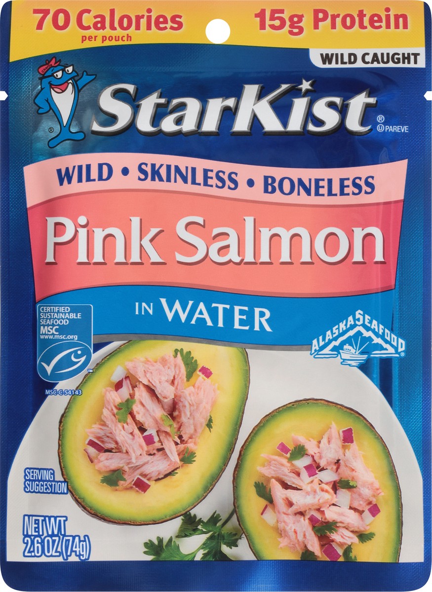 slide 2 of 9, StarKist Wild Caught Pink Salmon in Water 2.6 oz, 2.6 oz