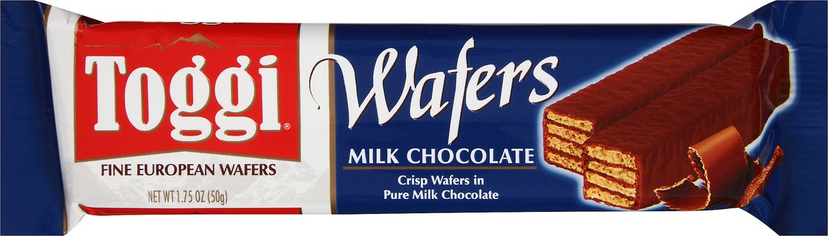 slide 4 of 7, Toggi Fine European Milk Chocolate Wafers 1.9 oz. Wrapper, 1.9 oz