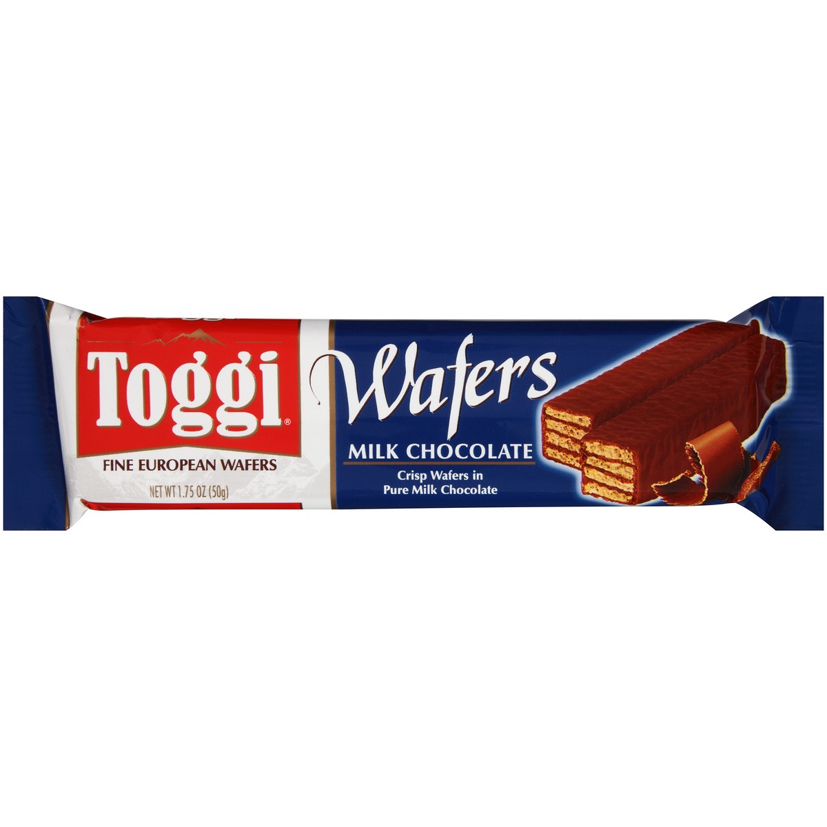 slide 1 of 7, Toggi Fine European Milk Chocolate Wafers 1.9 oz. Wrapper, 1.9 oz