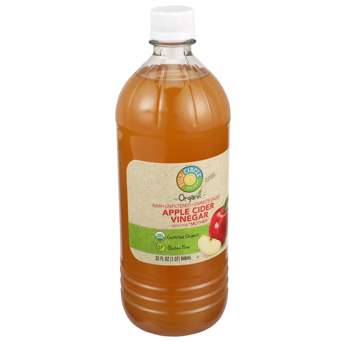 slide 4 of 9, Full Circle Market Apple Cider Vinegar, 32 fl oz