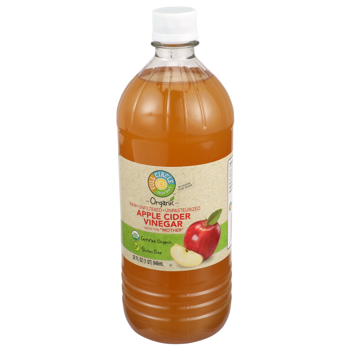 slide 2 of 9, Full Circle Market Apple Cider Vinegar, 32 fl oz