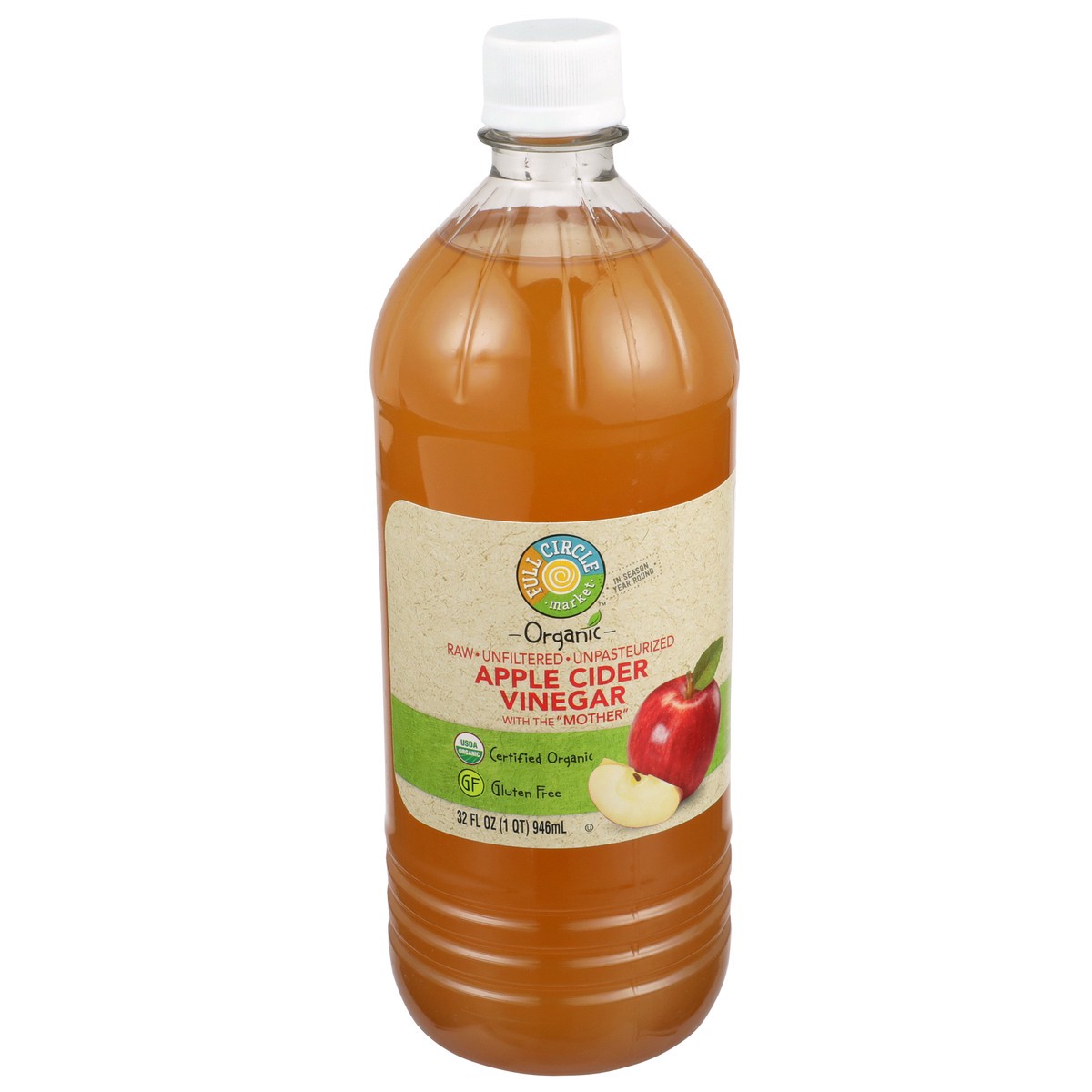 slide 1 of 9, Full Circle Market Apple Cider Vinegar, 32 fl oz