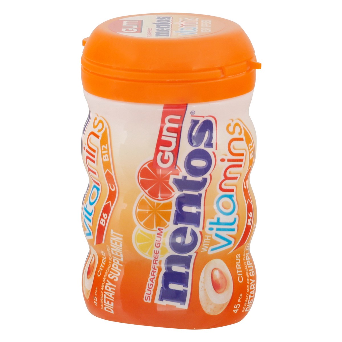 slide 2 of 11, Mentos Sugarfree Citrus Gum with Vitamins 45 ea, 45 ct