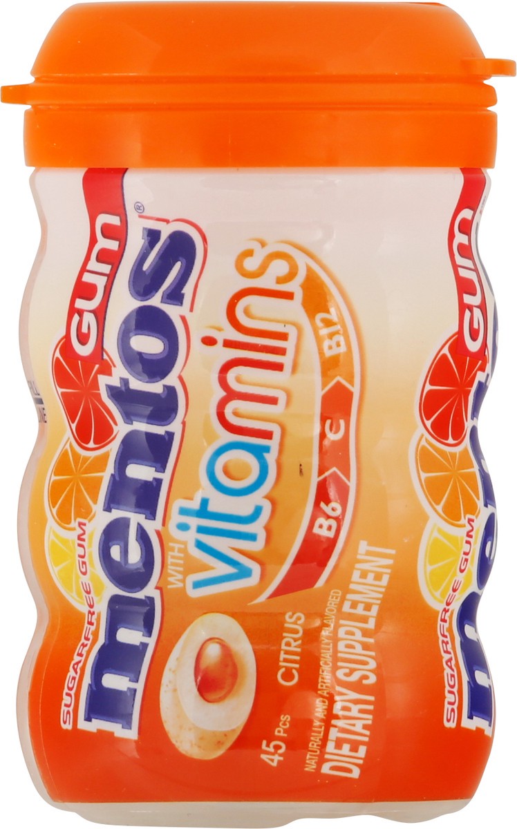 slide 4 of 11, Mentos Sugarfree Citrus Gum with Vitamins 45 ea, 45 ct