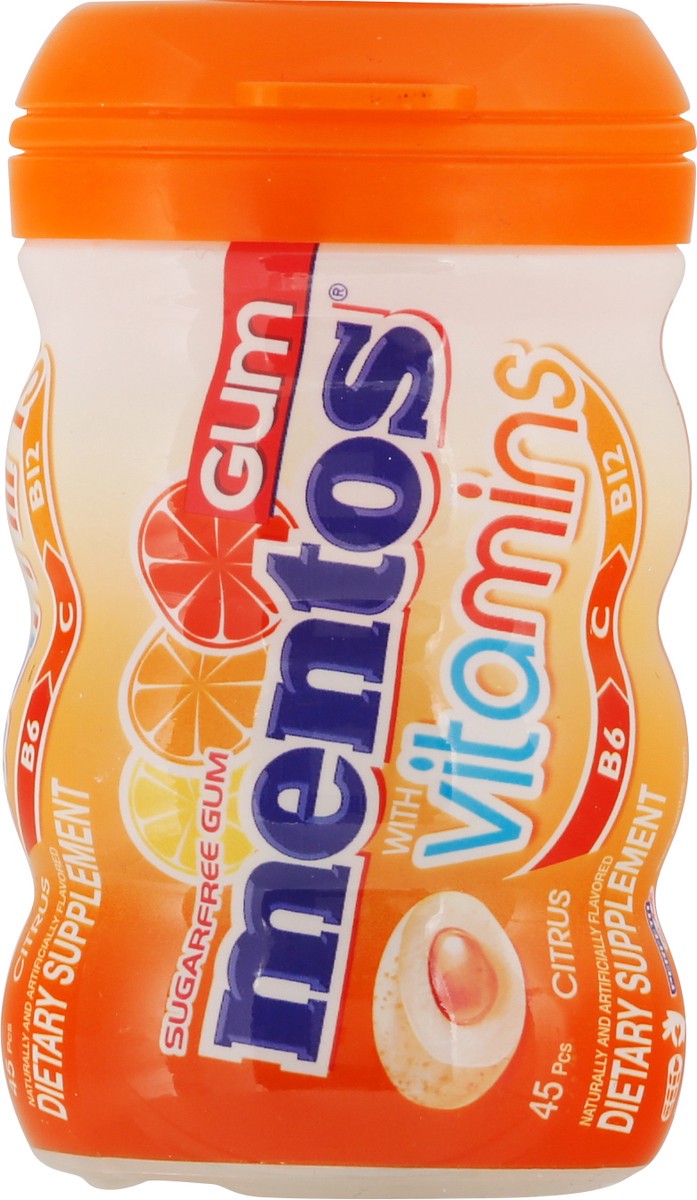 slide 6 of 11, Mentos Sugarfree Citrus Gum with Vitamins 45 ea, 45 ct