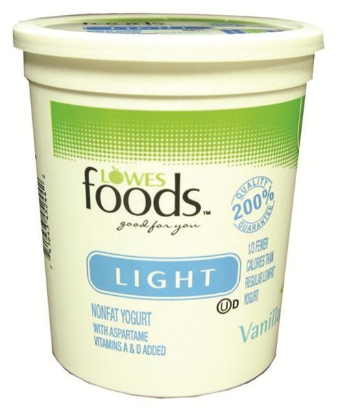 slide 1 of 1, Lowes Foods Yogurt Non Fat Vanilla, 32 oz