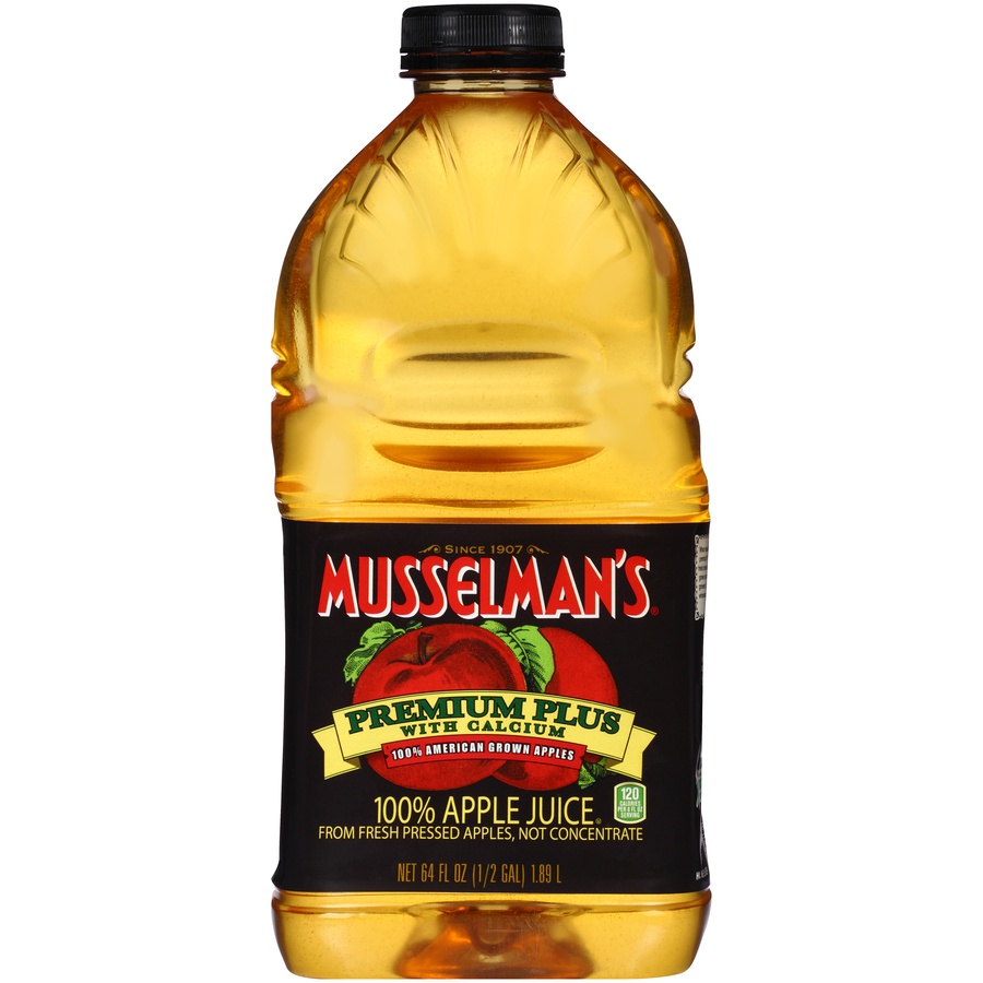 slide 1 of 1, Musselman's 100% Apple Juice 64 oz, 64 oz