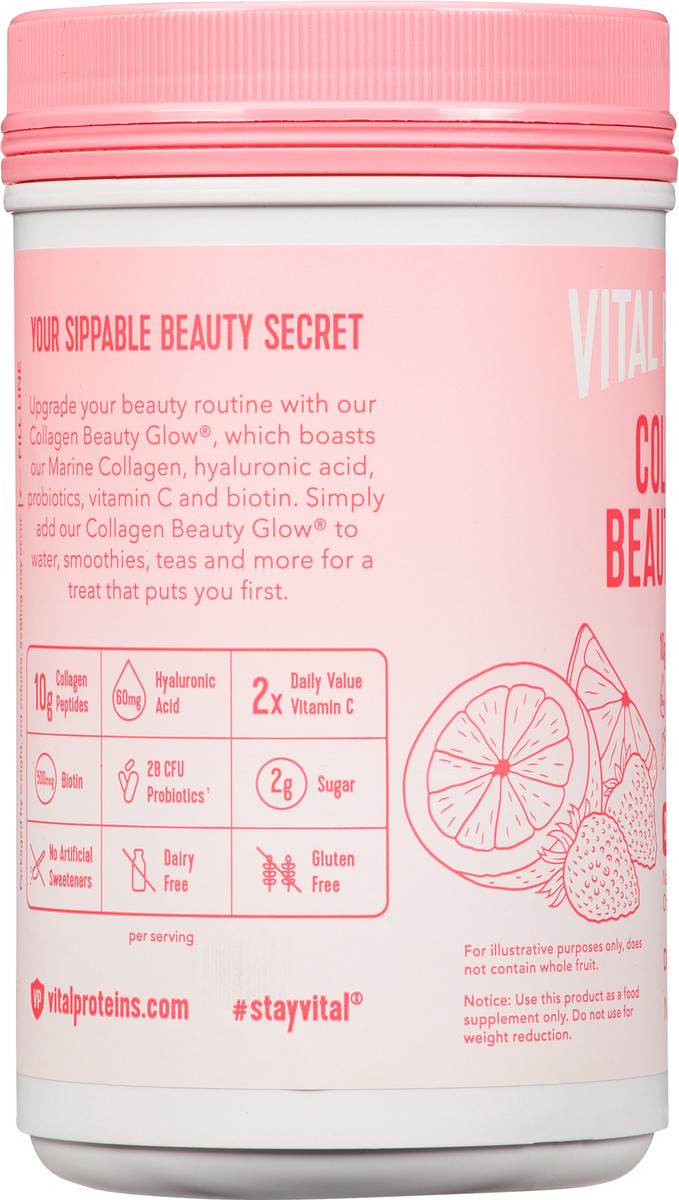 slide 8 of 14, Vital Proteins Beauty Glow Strawberry Lemon Collagen 10.8 oz, 10.8 oz